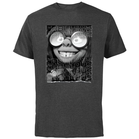 Disney and Pixar’s The Incredibles Edna Mode Fabulous Quote - Short Sleeve Cotton T-Shirt for Adults - Customized-Charcoal