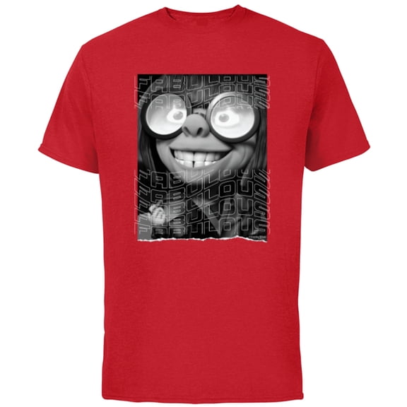 Disney and Pixar’s The Incredibles Edna Mode Fabulous Quote - Short Sleeve Cotton T-Shirt for Adults - Customized-Red