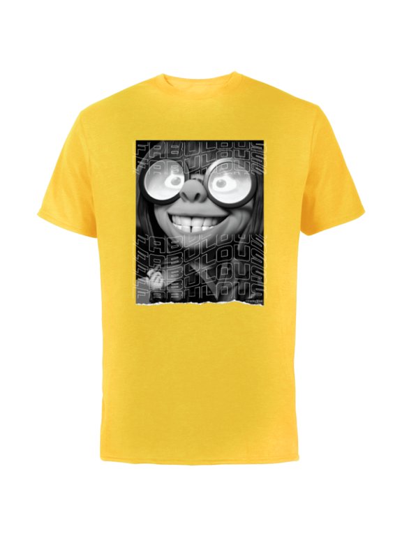 Disney and Pixar’s The Incredibles Edna Mode Fabulous Quote - Short Sleeve Cotton T-Shirt for Adults - Customized-Yellow