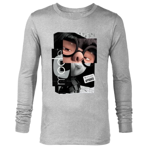 Disney and Pixar’s The Incredibles Edna Mode Fashion Logo - Long Sleeve T-Shirt for Men - Customized-Athletic Heather