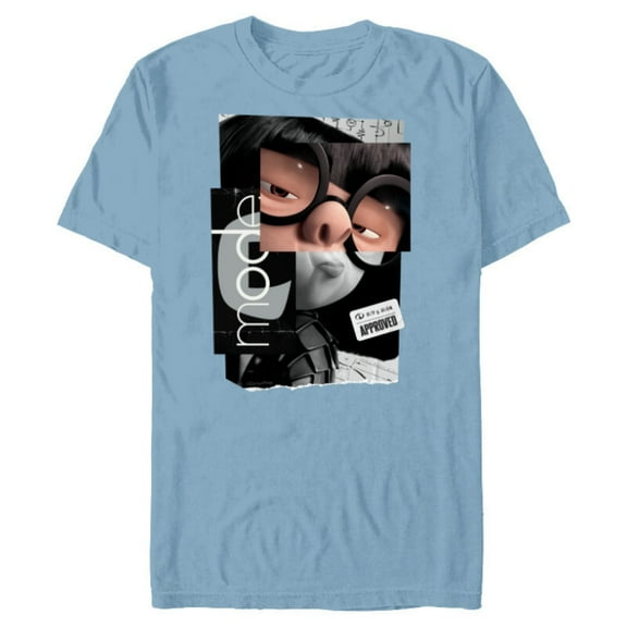 Disney and Pixar’s The Incredibles Edna Mode Fashion Logo - Short Sleeve Blended T-Shirt for Adults - Customized-Ocean Blue