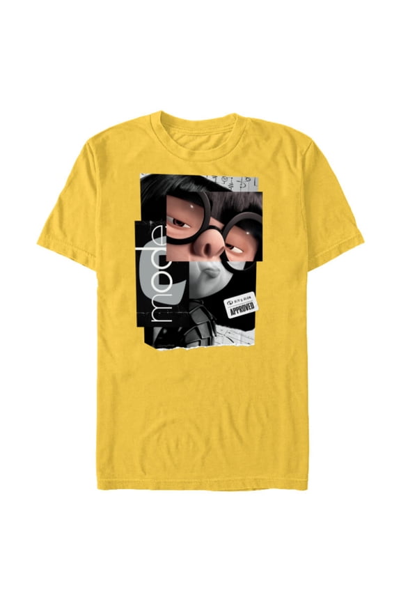 Disney and Pixar’s The Incredibles Edna Mode Fashion Logo - Short Sleeve Blended T-Shirt for Adults - Customized-Yellow