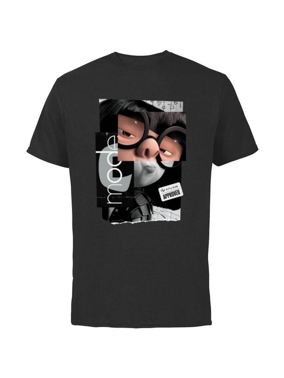 Disney and Pixar’s The Incredibles Edna Mode Fashion Logo - Short Sleeve Cotton T-Shirt for Adults - Customized-Black