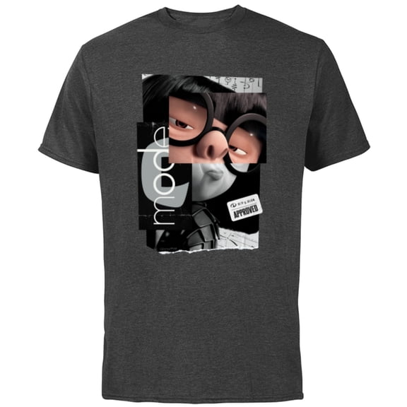 Disney and Pixar’s The Incredibles Edna Mode Fashion Logo - Short Sleeve Cotton T-Shirt for Adults - Customized-Charcoal