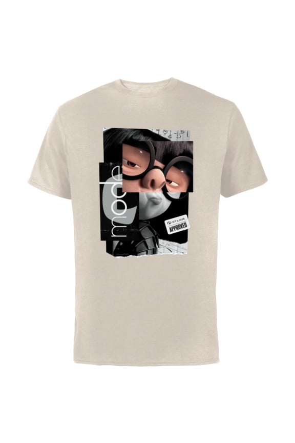 Disney and Pixar’s The Incredibles Edna Mode Fashion Logo - Short Sleeve Cotton T-Shirt for Adults - Customized-Natural