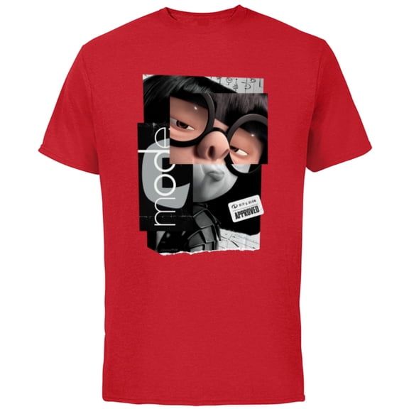 Disney and Pixar’s The Incredibles Edna Mode Fashion Logo - Short Sleeve Cotton T-Shirt for Adults - Customized-Red
