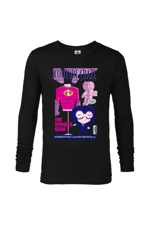 Disney and Pixar’s The Incredibles Edna Mode Magazine Cover Standard - Long Sleeve T-Shirt for Men – Customized-Black