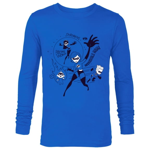 Disney and Pixar's The Incredibles Elastigirl Incredible Mom - Long Sleeve T-Shirt for Men - Customized-Royal