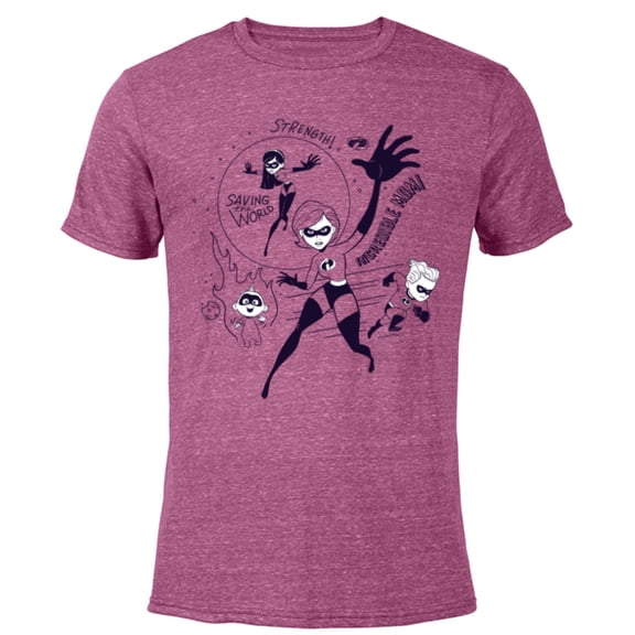Disney and Pixar's The Incredibles Elastigirl Incredible Mom - Short Sleeve Blended T-Shirt for Adults - Customized-Purple