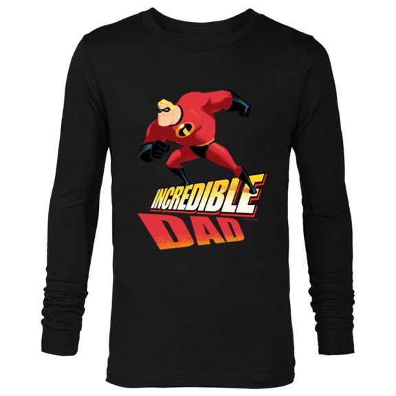 Disney and Pixar’s The Incredibles Incredible Dad - Long Sleeve T-Shirt for Men - Customized-Black