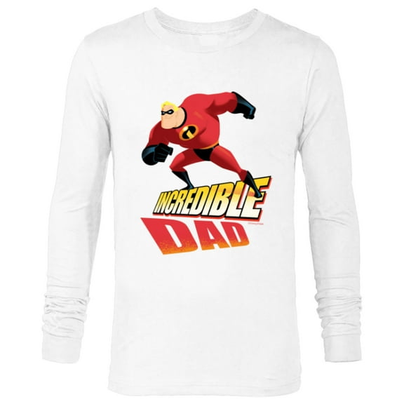 Disney and Pixar’s The Incredibles Incredible Dad - Long Sleeve T-Shirt for Men - Customized-White