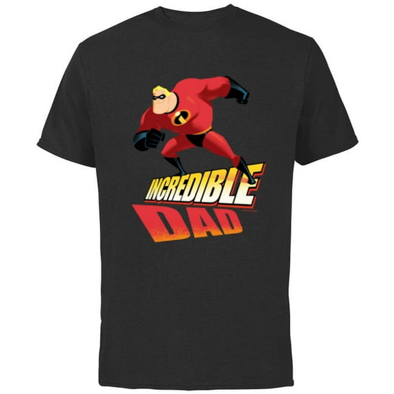 Disney and Pixar’s The Incredibles Incredible Dad - Short Sleeve Cotton T-Shirt for Adults - Customized-Black