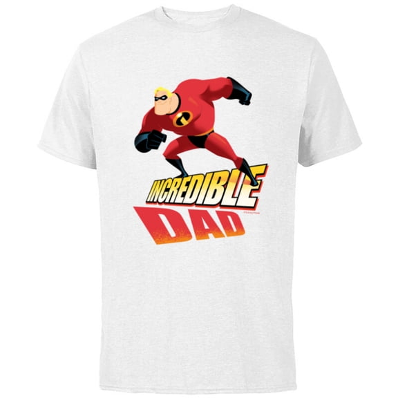 Disney and Pixar’s The Incredibles Incredible Dad - Short Sleeve Cotton T-Shirt for Adults - Customized-White