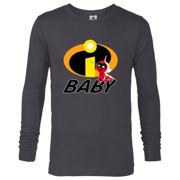 Disney and Pixar’s The Incredibles Jack-Jack Baby Family - Long Sleeve T-Shirt for Men - Customized-Charcoal Heather