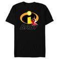 thumbnail image 1 of Disney and Pixar’s The Incredibles Jack-Jack Baby Family - Short Sleeve Blended T-Shirt for Adults - Customized-Black, 1 of 5