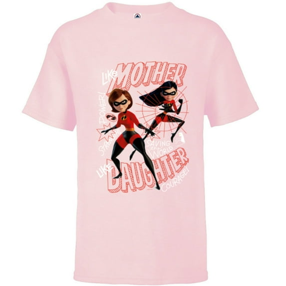 Disney and Pixar’s The Incredibles Like Mother Like Daughter - Short Sleeve T-Shirt for Kids - Customized-Soft Pink