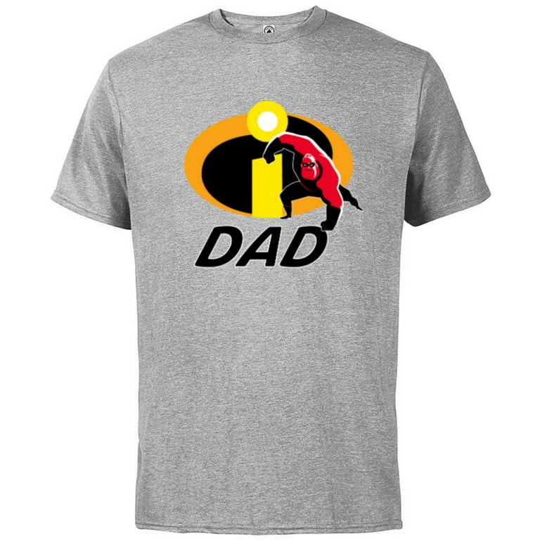 Disney and Pixar’s The Incredibles Mr. Incredible Dad Family - Short Sleeve  Cotton T-Shirt for Adults - Customized-Athletic Heather