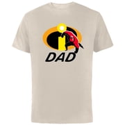 Disney and Pixar s The Incredibles Mr. Incredible Dad Family - Short Sleeve Cotton T-Shirt for Adults - Customized-Natural