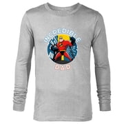 Disney and Pixar s The Incredibles Mr. Incredible Dad - Long Sleeve T-Shirt for Men - Customized-Athletic Heather