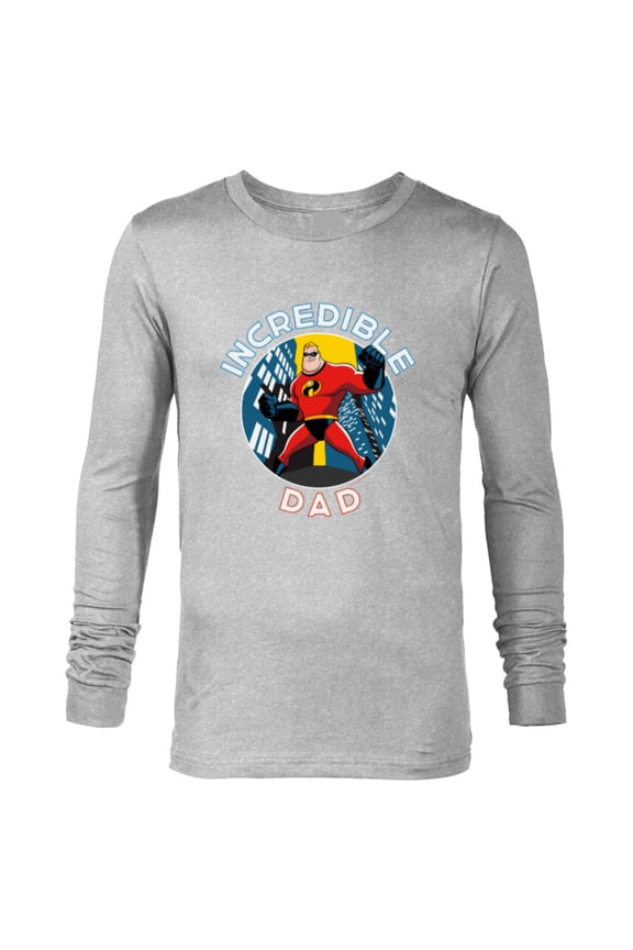 Disney and Pixar’s The Incredibles Mr. Incredible Dad - Long Sleeve T-Shirt for Men - Customized-Athletic Heather
