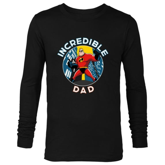 Disney and Pixar’s The Incredibles Mr. Incredible Dad - Long Sleeve T-Shirt for Men - Customized-Black
