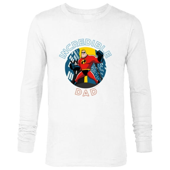 Disney and Pixar’s The Incredibles Mr. Incredible Dad - Long Sleeve T-Shirt for Men - Customized-White