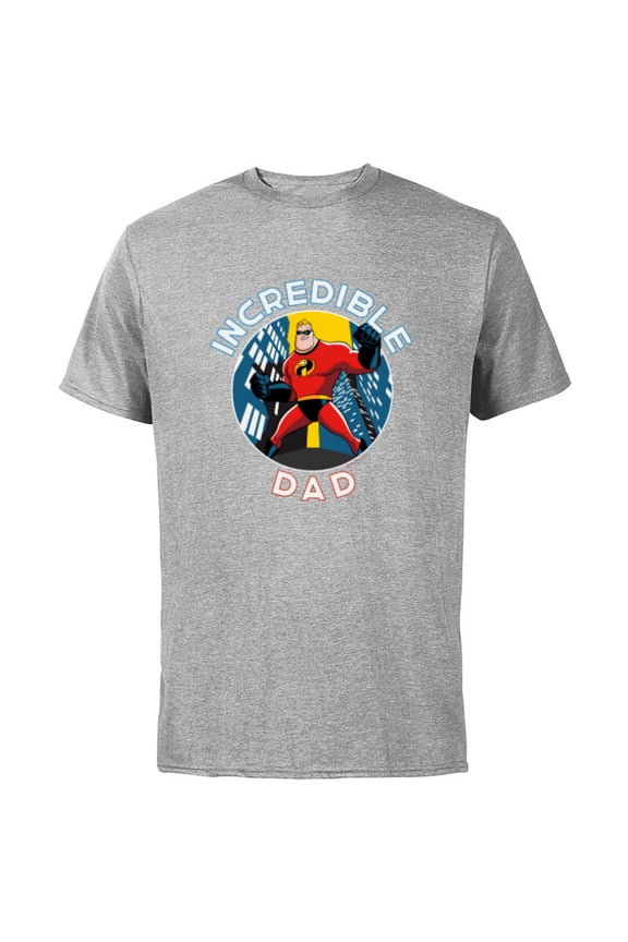Disney and Pixar’s The Incredibles Mr. Incredible Dad - Short Sleeve Cotton T-Shirt for Adults - Customized-Athletic Heather