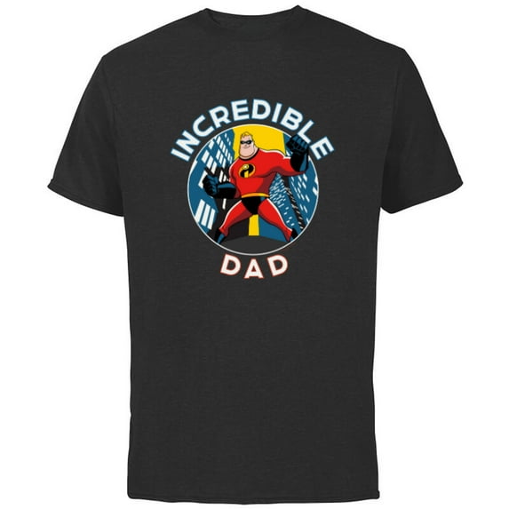 Disney and Pixar’s The Incredibles Mr. Incredible Dad - Short Sleeve Cotton T-Shirt for Adults - Customized-Black