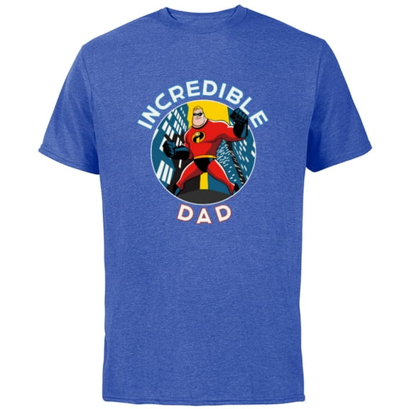 Disney and Pixar’s The Incredibles Mr. Incredible Dad - Short Sleeve Cotton T-Shirt for Adults - Customized-Royal Heather