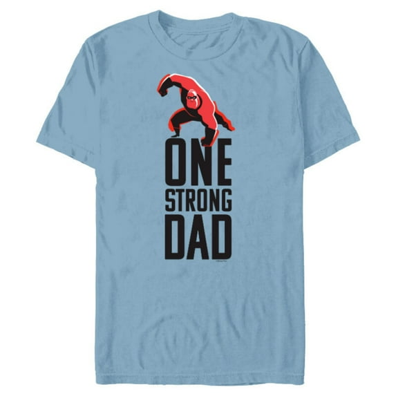 Disney and Pixar’s The Incredibles One Strong Dad - Short Sleeve Blended T-Shirt for Adults - Customized-Ocean Blue