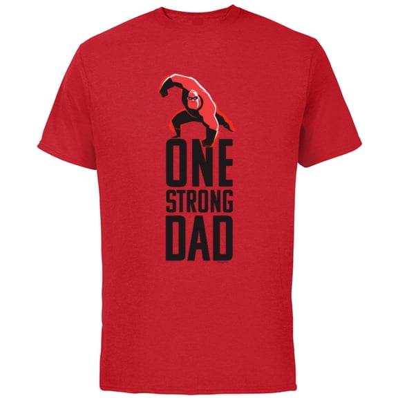 Disney and Pixar’s The Incredibles One Strong Dad - Short Sleeve Cotton T-Shirt for Adults - Customized-Red