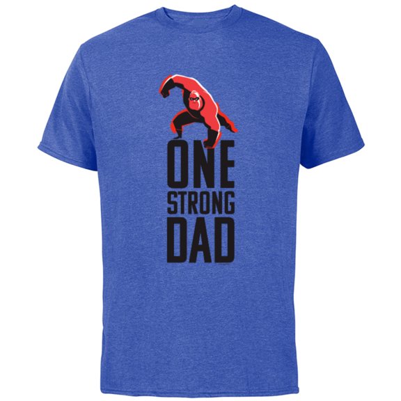 Disney and Pixar’s The Incredibles One Strong Dad - Short Sleeve Cotton T-Shirt for Adults - Customized-Royal Heather