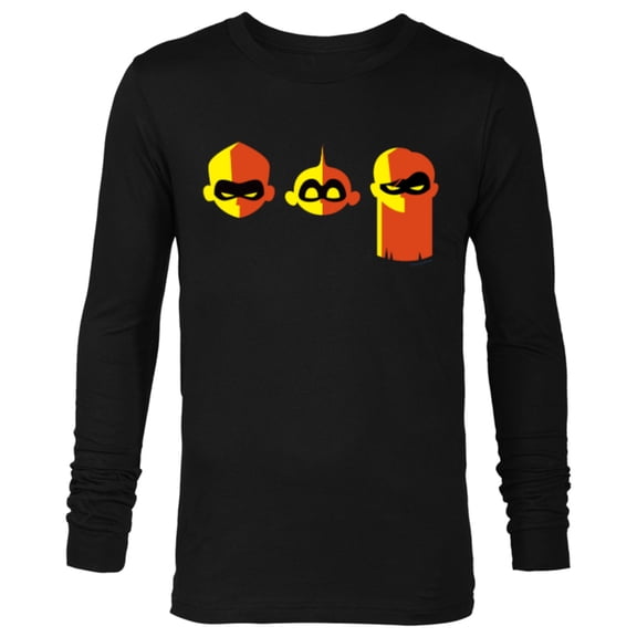 Disney and Pixar’s The Incredibles Siblings - Long Sleeve T-Shirt for Men - Customized-Black