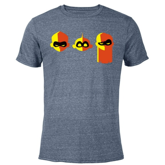 Disney and Pixar’s The Incredibles Siblings - Short Sleeve Blended T-Shirt for Adults - Customized-Navy Heather