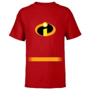 Disney and Pixars The Incredibles Superhero Costume - Short Sleeve T-Shirt for Kids - Customized-Red