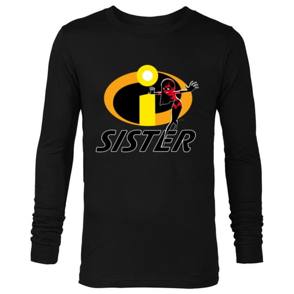 Disney and Pixar’s The Incredibles Violet Sister Family - Long Sleeve T-Shirt for Men - Customized-Black