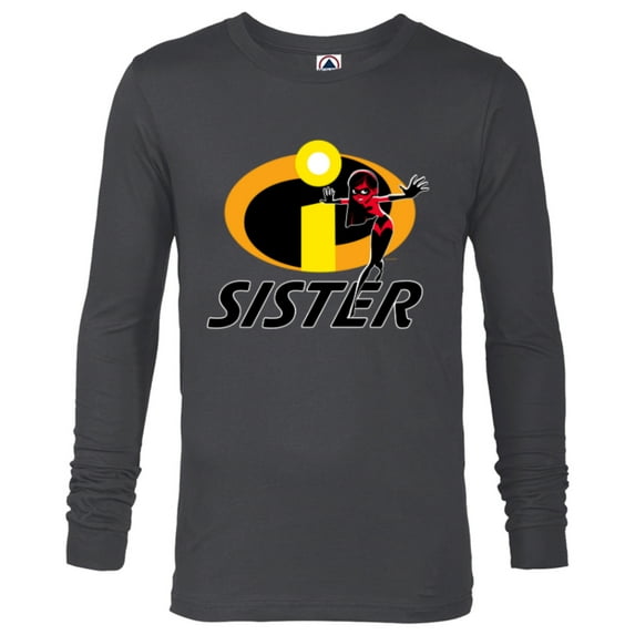 Disney and Pixar’s The Incredibles Violet Sister Family - Long Sleeve T-Shirt for Men - Customized-Charcoal Heather