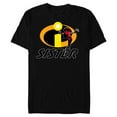 thumbnail image 1 of Disney and Pixar’s The Incredibles Violet Sister Family - Short Sleeve Blended T-Shirt for Adults - Customized-Black, 1 of 5