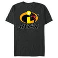 thumbnail image 1 of Disney and Pixar’s The Incredibles Violet Sister Family - Short Sleeve Blended T-Shirt for Adults - Customized-Dark Heather, 1 of 5