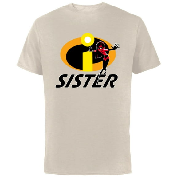 Disney and Pixar’s The Incredibles Violet Sister Family - Short Sleeve Cotton T-Shirt for Adults - Customized-Natural