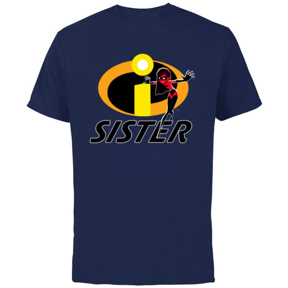 Disney and Pixar’s The Incredibles Violet Sister Family - Short Sleeve Cotton T-Shirt for Adults - Customized-Navy
