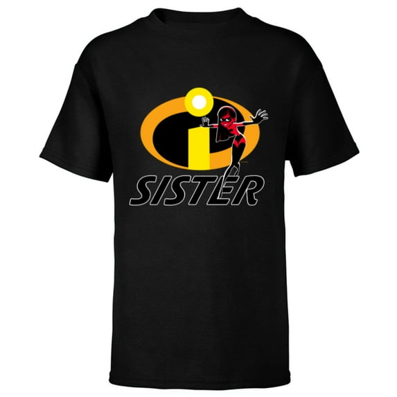 Disney and Pixar’s The Incredibles Violet Sister Family - Short Sleeve T-Shirt for Kids - Customized-Black