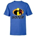 thumbnail image 1 of Disney and Pixar’s The Incredibles Violet Sister Family - Short Sleeve T-Shirt for Kids - Customized-Royal, 1 of 5
