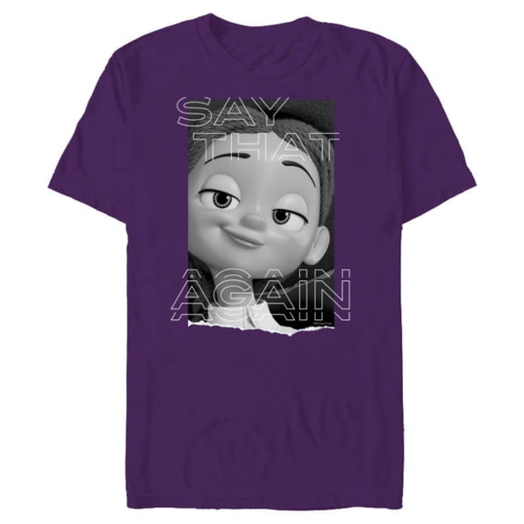 Disney and Pixar’s Toy Story 2 Jessie Say That Again Quote - Short Sleeve Blended T-Shirt for Adults - Customized-Purple