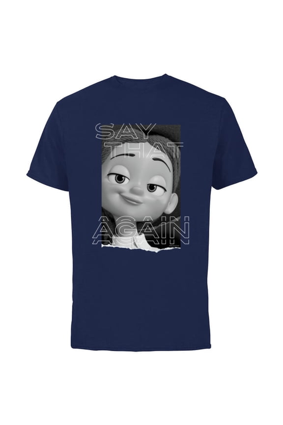 Disney and Pixar’s Toy Story 2 Jessie Say That Again Quote - Short Sleeve Cotton T-Shirt for Adults - Customized-Navy