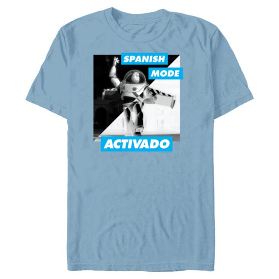 Disney and Pixar’s Toy Story 3 Buzz Lightyear Spanish Mode - Short Sleeve Blended T-Shirt for Adults - Customized-Ocean Blue