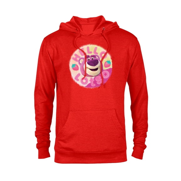 Disney and Pixar’s Toy Story 3 Hello Lotso Strawberry Circle - Pullover Hoodie for Adults - Customized-Red