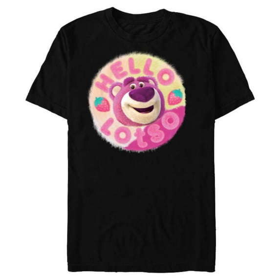 Disney and Pixar’s Toy Story 3 Hello Lotso Strawberry Circle - Short Sleeve Blended T-Shirt for Adults - Customized-Black