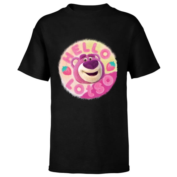 Disney and Pixar’s Toy Story 3 Hello Lotso Strawberry Circle - Short Sleeve T-Shirt for Kids - Customized-Black