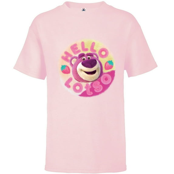 Disney and Pixar’s Toy Story 3 Hello Lotso Strawberry Circle - Short Sleeve T-Shirt for Kids - Customized-Soft Pink